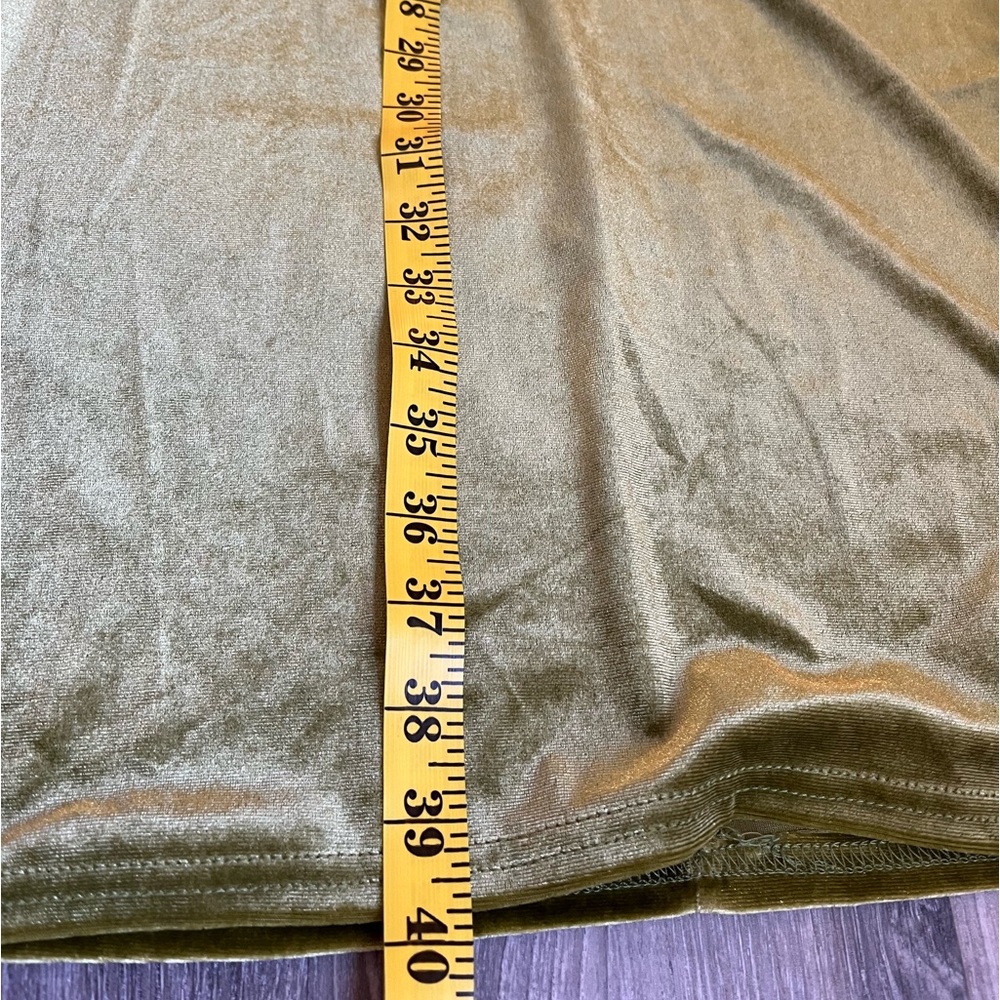Sage Green velvet, halter, midi dress, large, NWT - Picture 7 of 10
